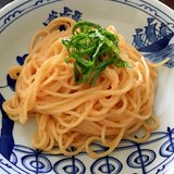 にんにく風味の明太子スパゲティ